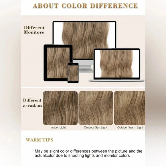 20 Inch Clip in Medium Dark Blonde Hair extensions wavy 4 thick pieces - Picture 4 of 10